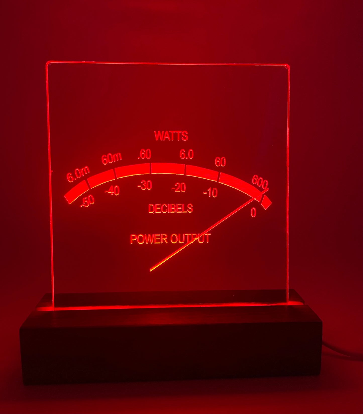 Stereo Meter Acrylic Light Sign for Music Lovers
