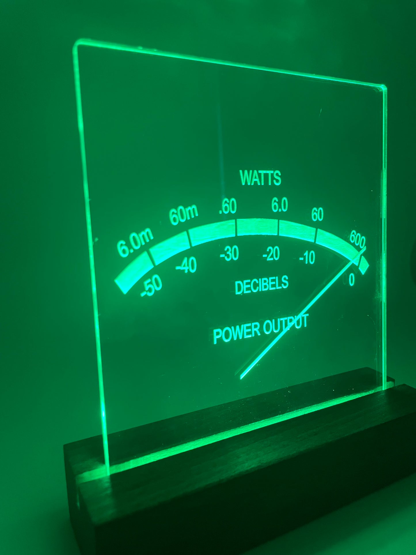 Stereo Meter Acrylic Light Sign for Music Lovers