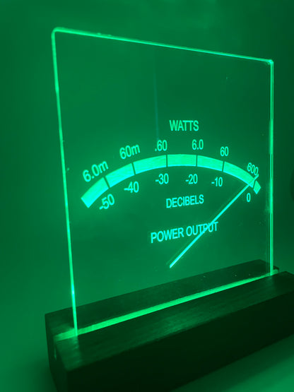 Stereo Meter Acrylic Light Sign for Music Lovers