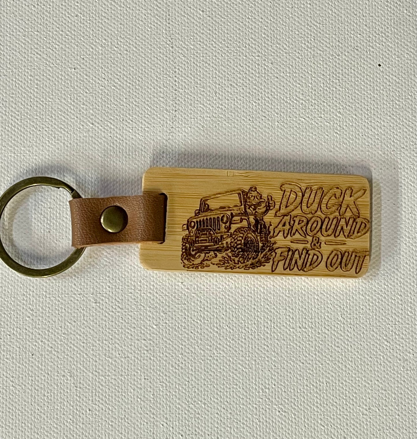 Wood Keychain Laser Engraved Off Road Lovers