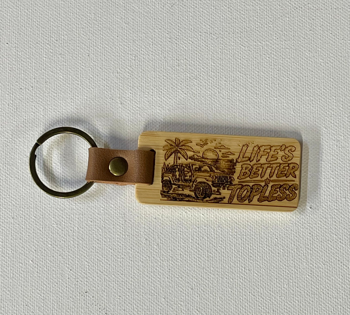 Wood Keychain Laser Engraved Off Road Lovers