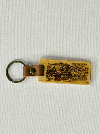 Wood Keychain Laser Engraved Off Road Lovers