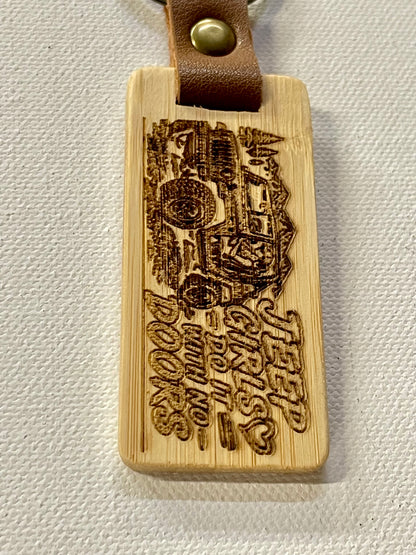 Wood Keychain Laser Engraved Off Road Lovers