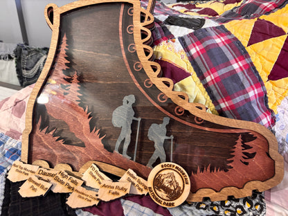 Hiking Memories Hiking Boot Display Box