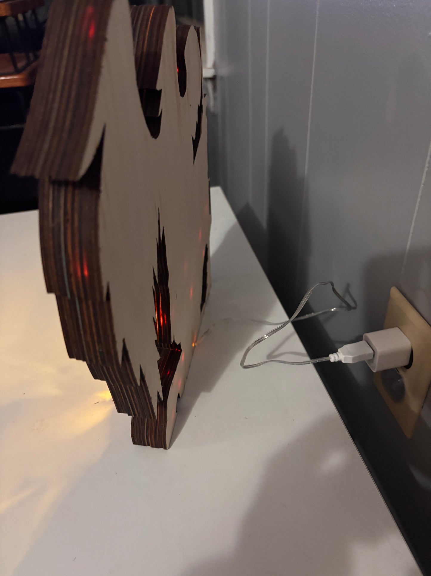 American Soldier Veteran Lighted Layered Sign