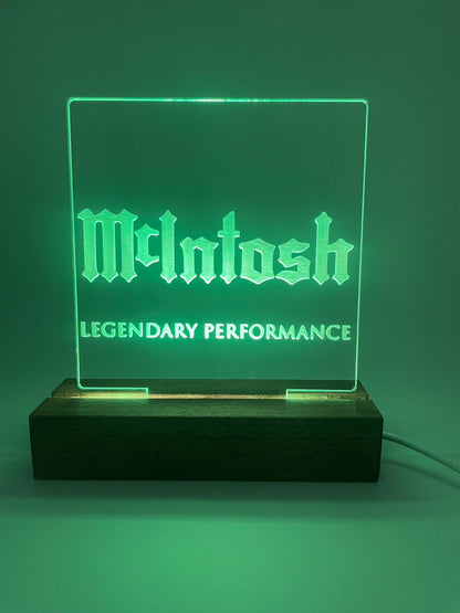 LED Acrylic Sign Music Lovers Sign for Music Room McIntosh