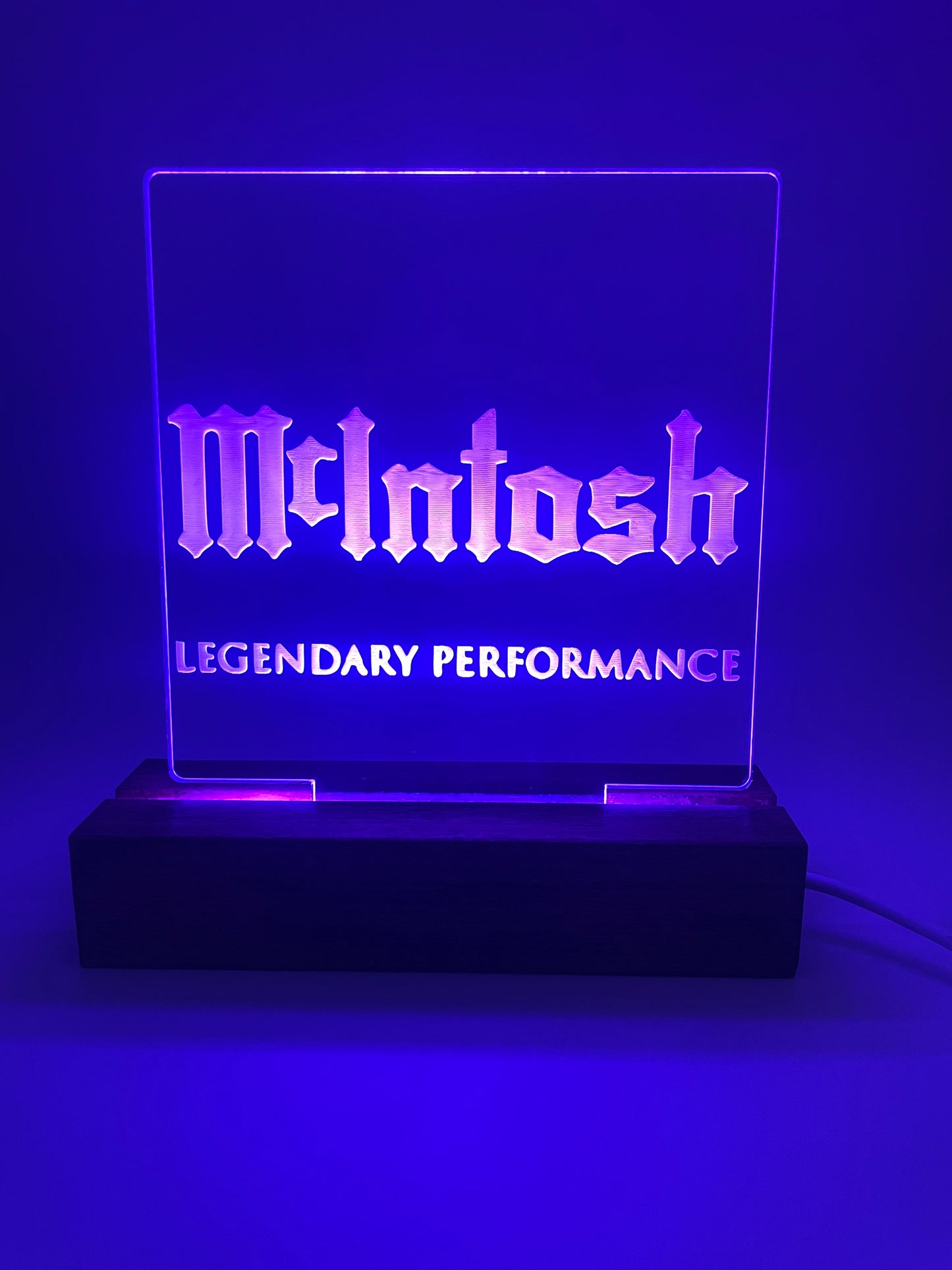 LED Acrylic Sign Music Lovers Sign for Music Room McIntosh