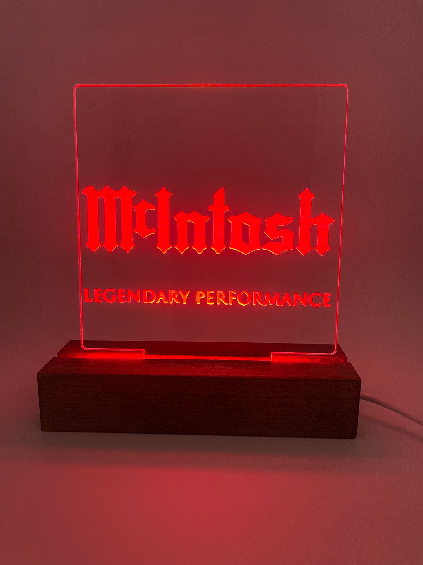 LED Acrylic Sign Music Lovers Sign for Music Room McIntosh