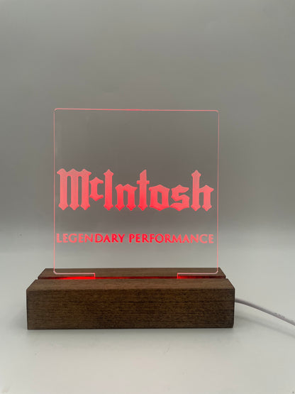 LED Acrylic Sign Music Lovers Sign for Music Room McIntosh