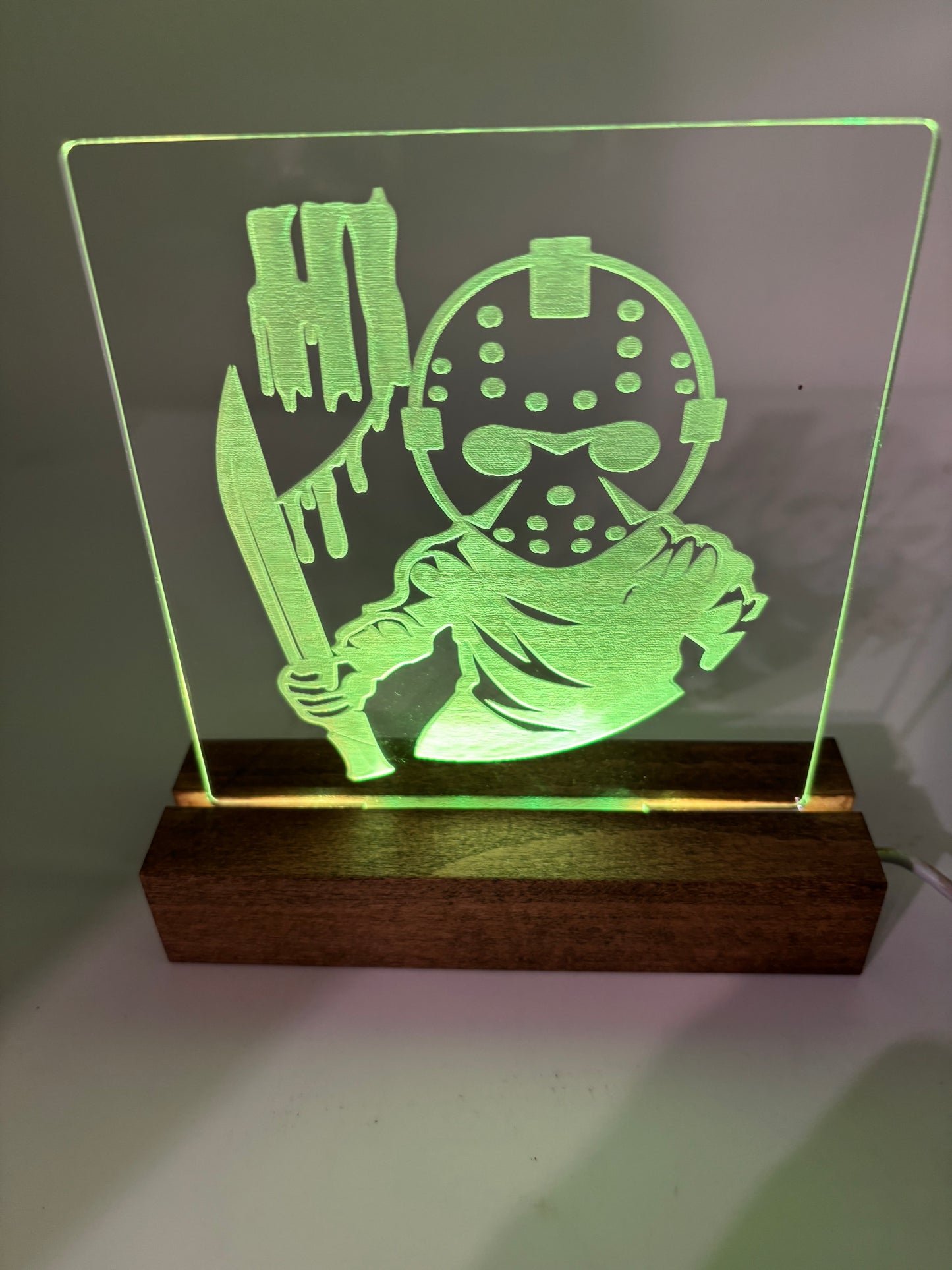 LED Acrylic Spooky Movie Sign Fri 13 Decoration