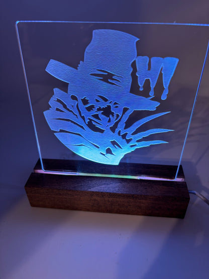 LED Acrylic Horror Movie Decoration Sign Freddie