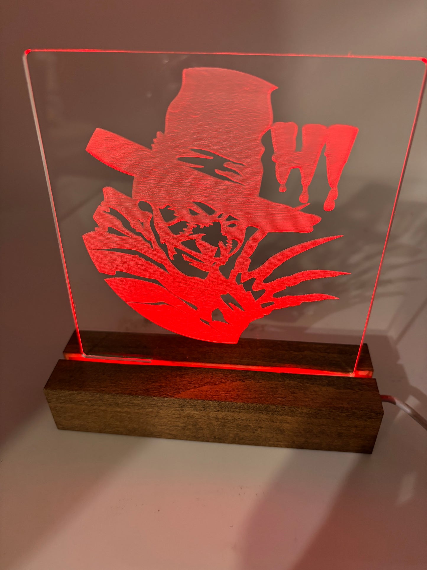 LED Acrylic Horror Movie Decoration Sign Freddie