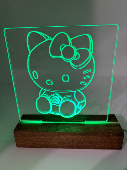 LED Character Acrylic Sign Room Decoration Hello Kitty