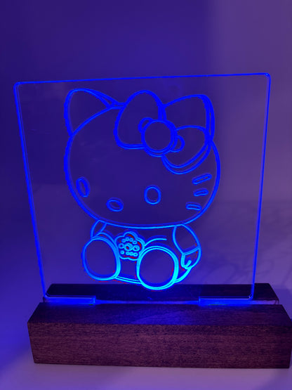LED Character Acrylic Sign Room Decoration Hello Kitty