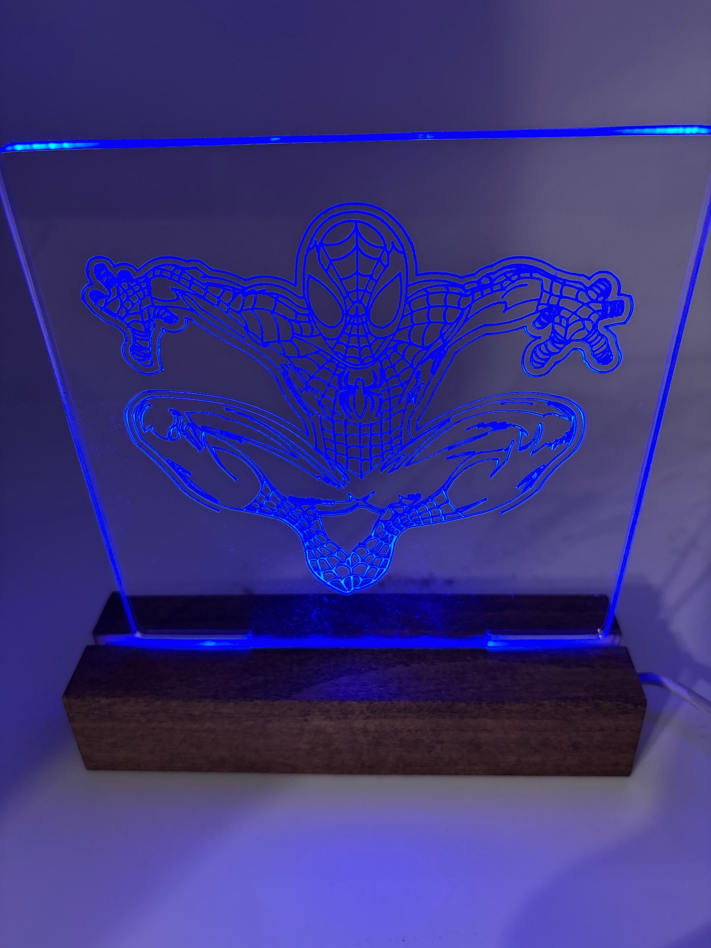 LED Acrylic Character Sign Night Light Room Decoration Spiderman
