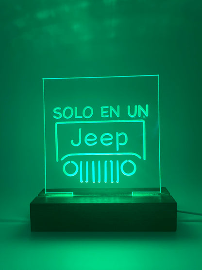 LED Acrylic Jeep Lovers Sign