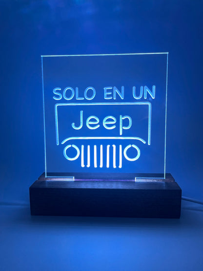 LED Acrylic Jeep Lovers Sign