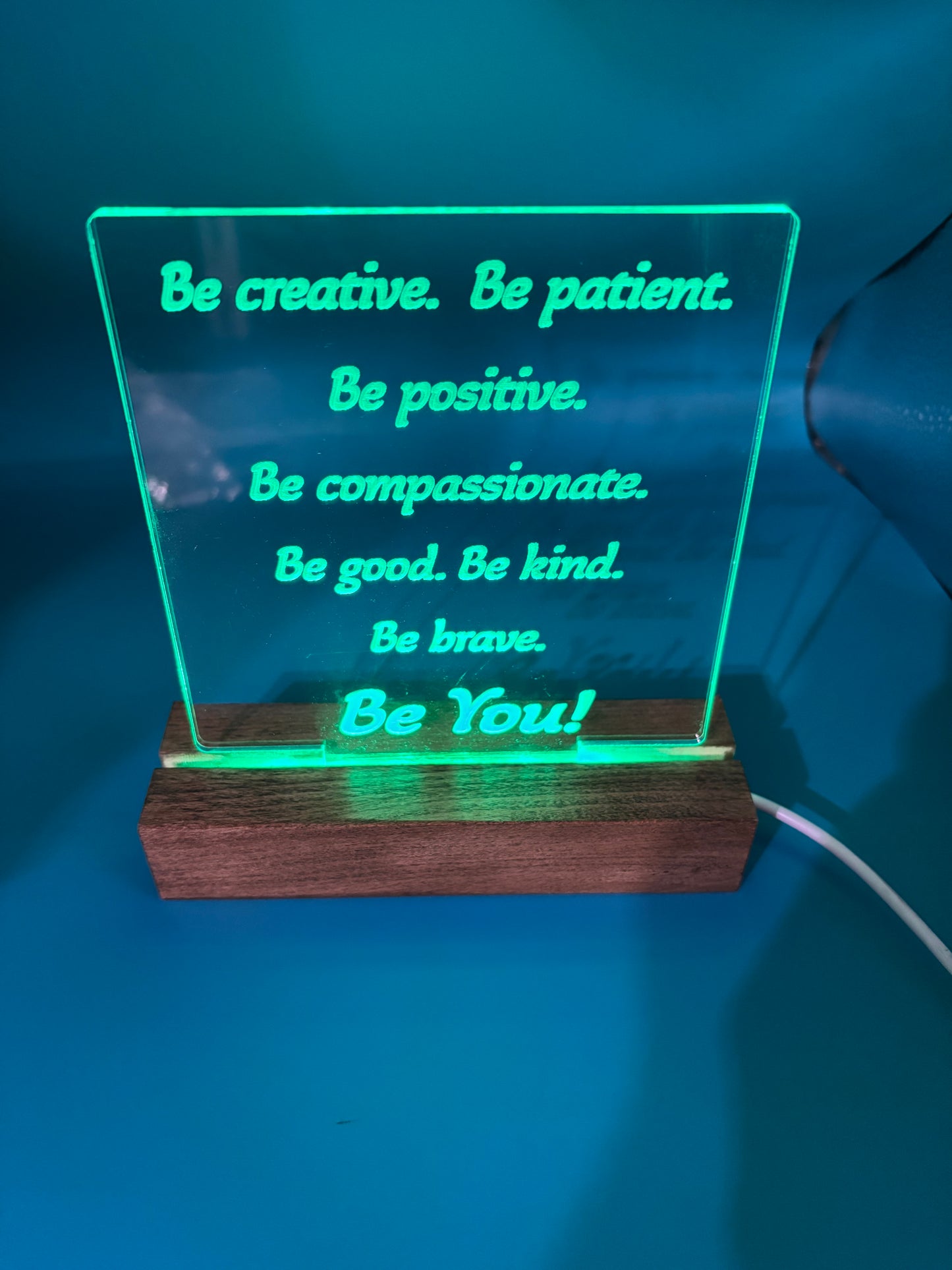 LED Acrylic Affirmations Boys' and Girls' Room Decoration