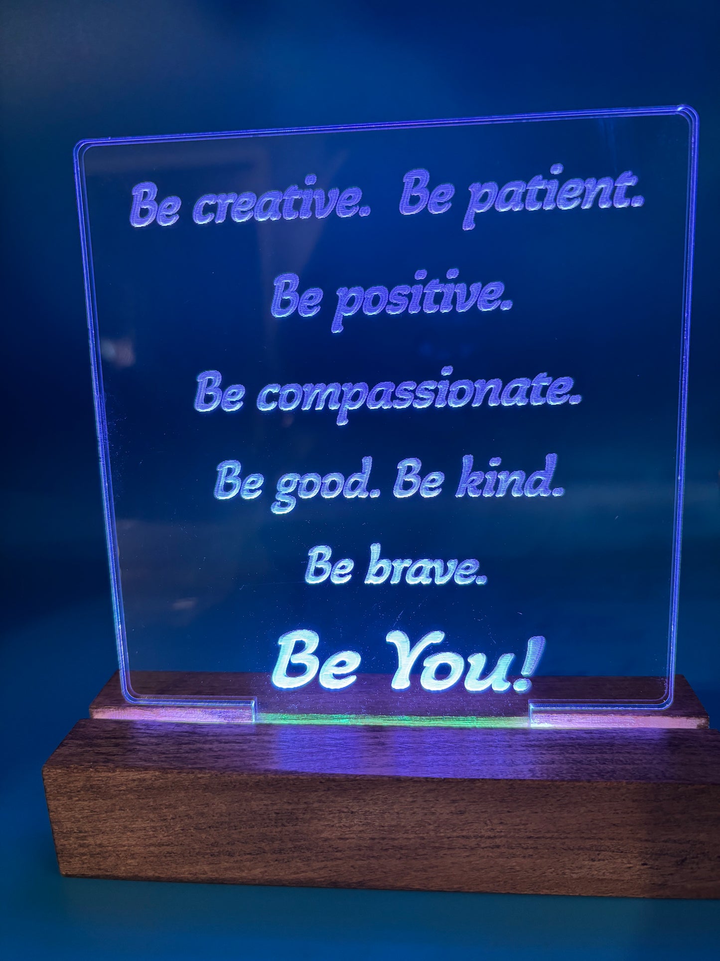 LED Acrylic Affirmations Boys' and Girls' Room Decoration