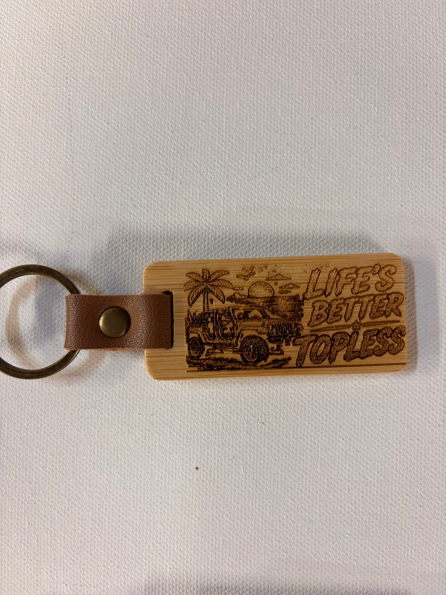 Wood Keychain Laser Engraved Off Road Lovers