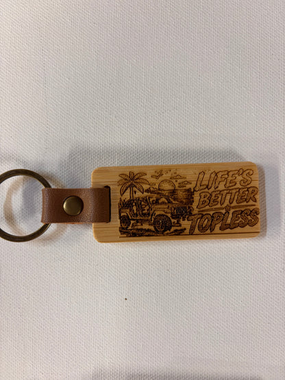 Wood Keychain Laser Engraved Off Road Lovers