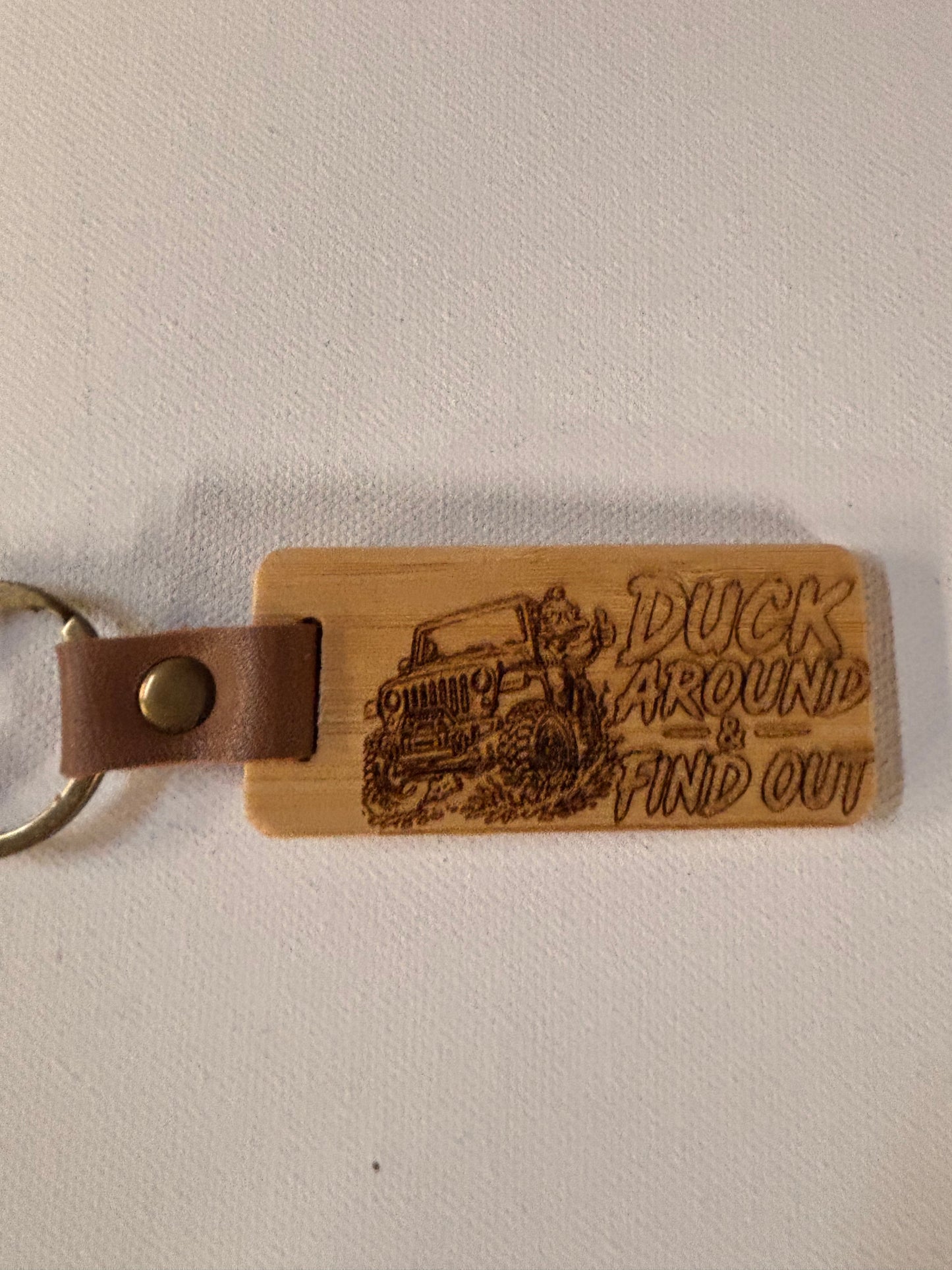 Wood Keychain Laser Engraved Off Road Lovers