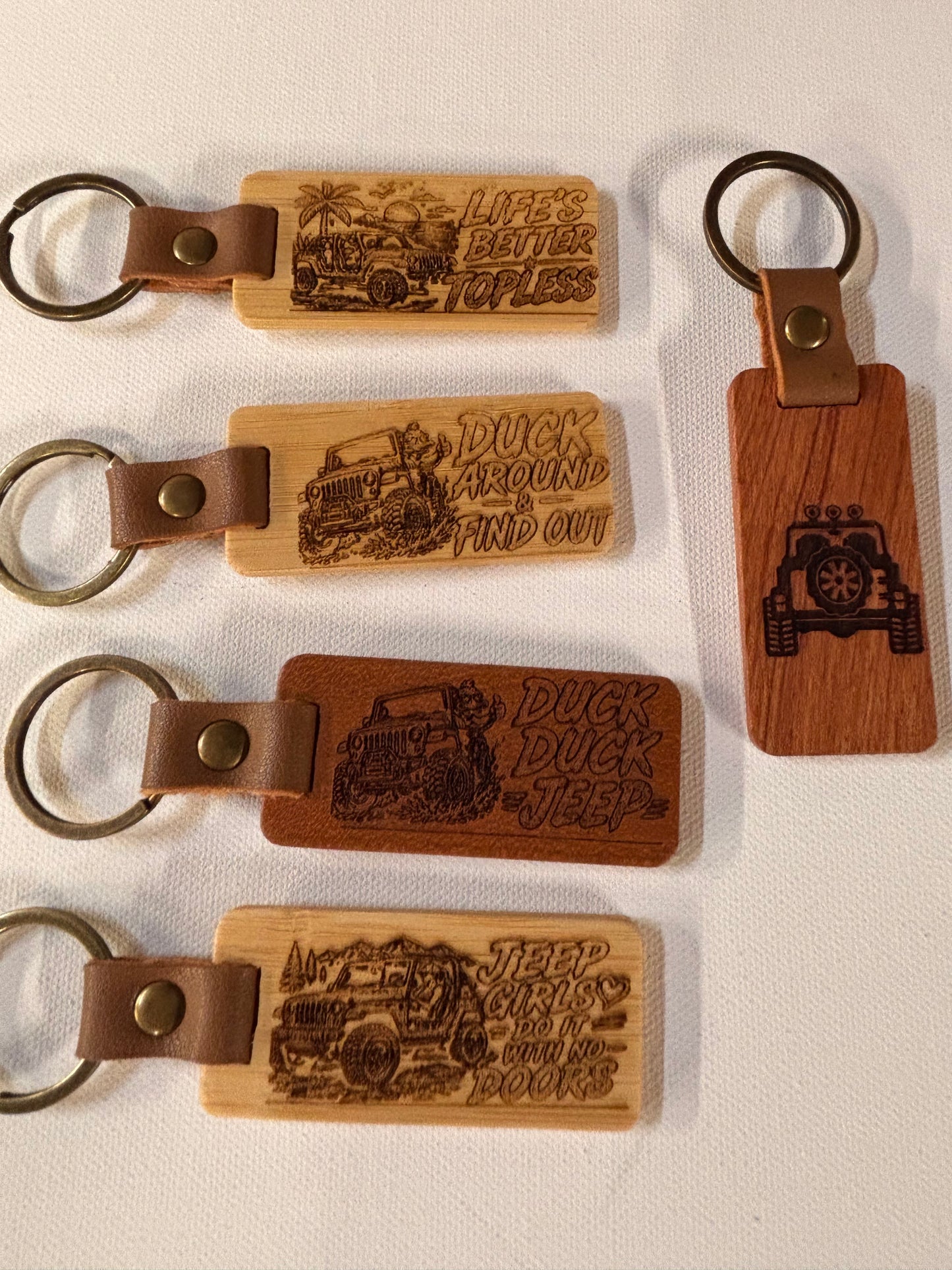 Wood Keychain Laser Engraved Off Road Lovers