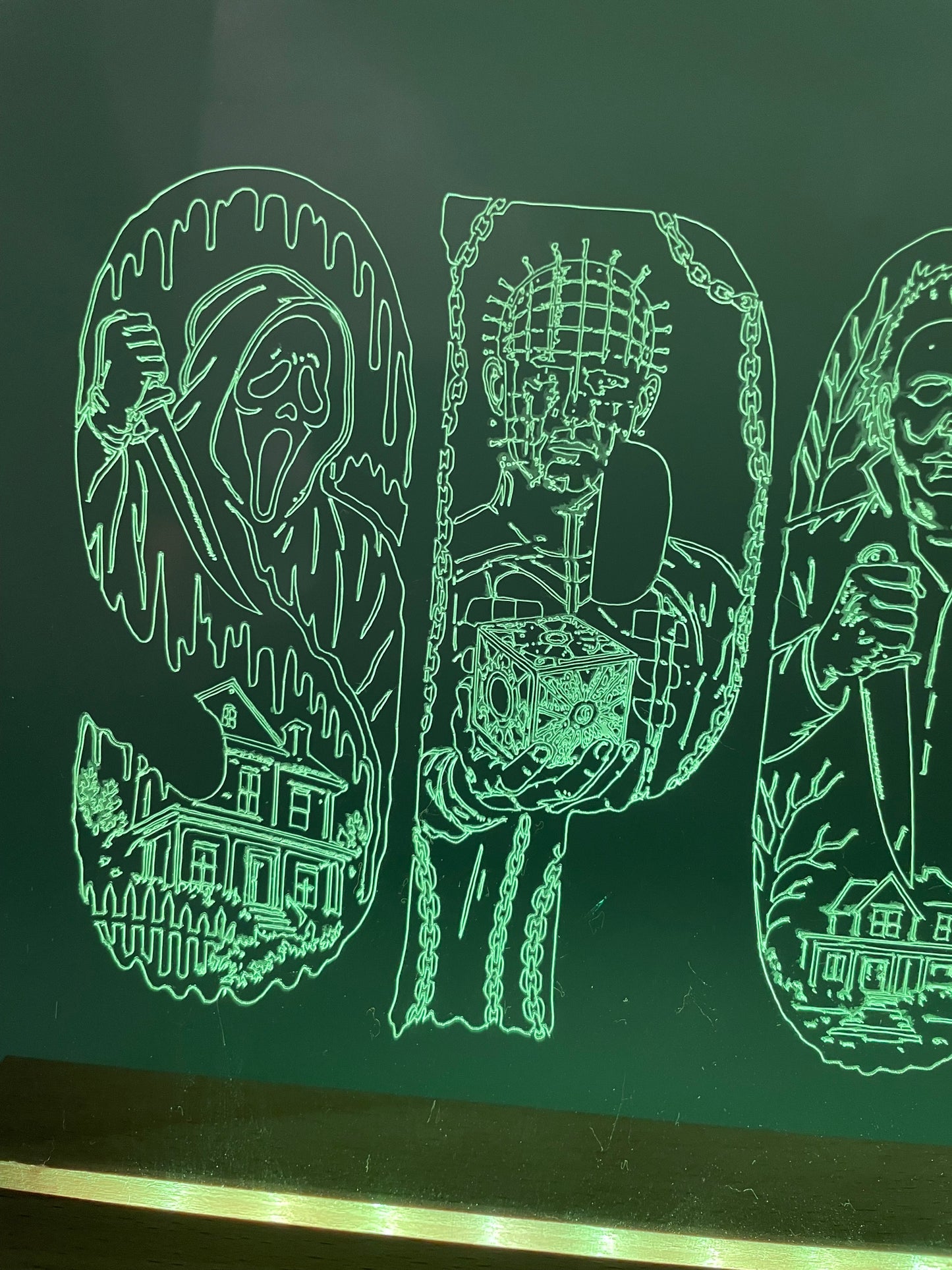 LED Large Acrylic SPOOKY Halloween Decoration Sign