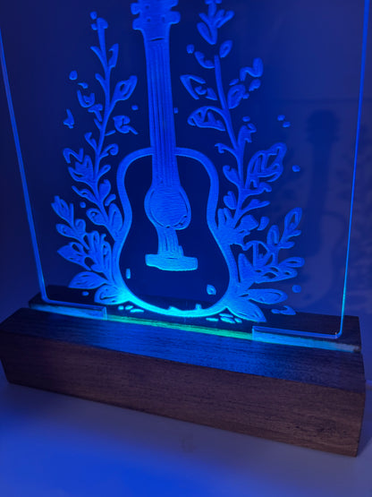 LED Acrylic Music Sign Guitar