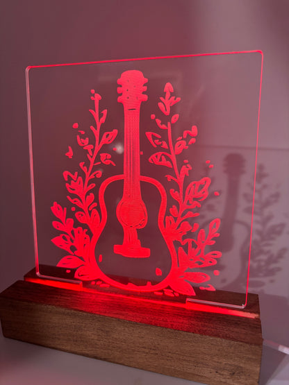LED Acrylic Music Sign Guitar