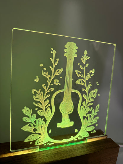 LED Acrylic Music Sign Guitar