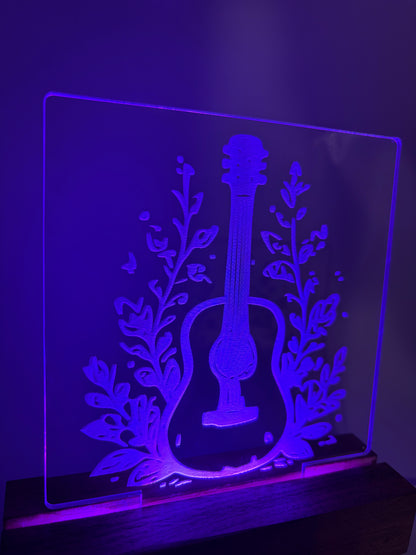 LED Acrylic Music Sign Guitar