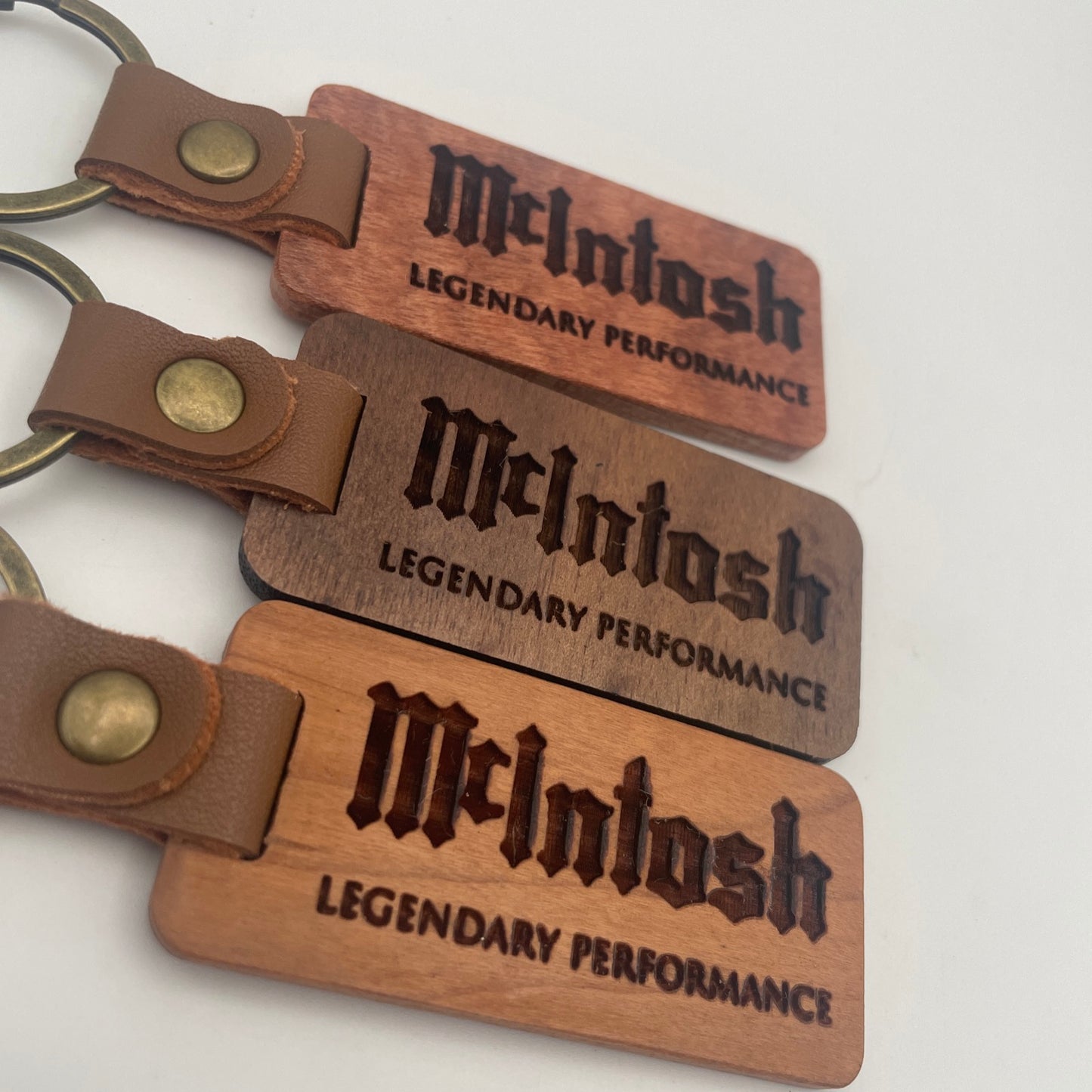 Keychain Laser Engraved Wood McIntosh Music Lovers