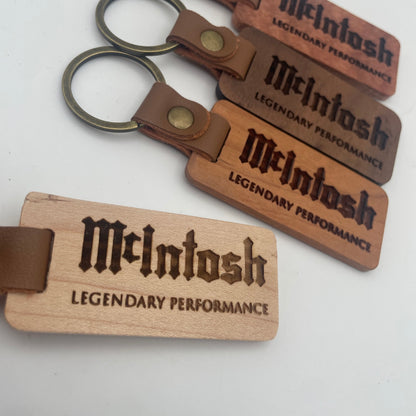 Keychain Laser Engraved Wood McIntosh Music Lovers