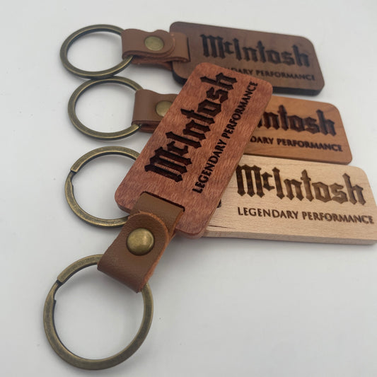 Keychain Laser Engraved Wood McIntosh Music Lovers
