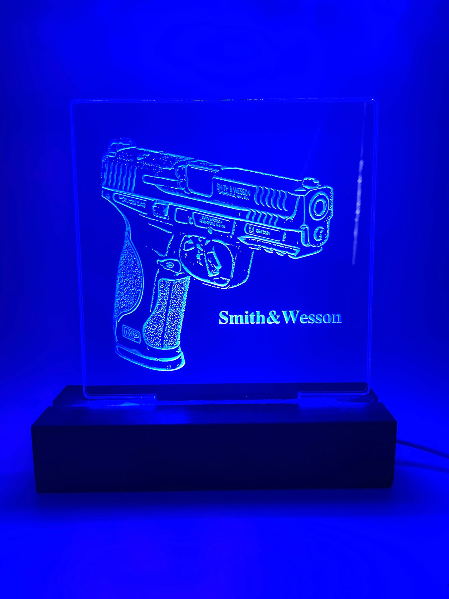 LED Acrylic Sign Gun Lovers Law Enforcement Military
