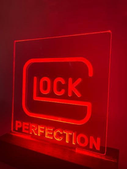 LED Firearm Collector Acrylic Sign Mancave Decoration