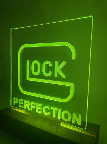 LED Firearm Collector Acrylic Sign Mancave Decoration