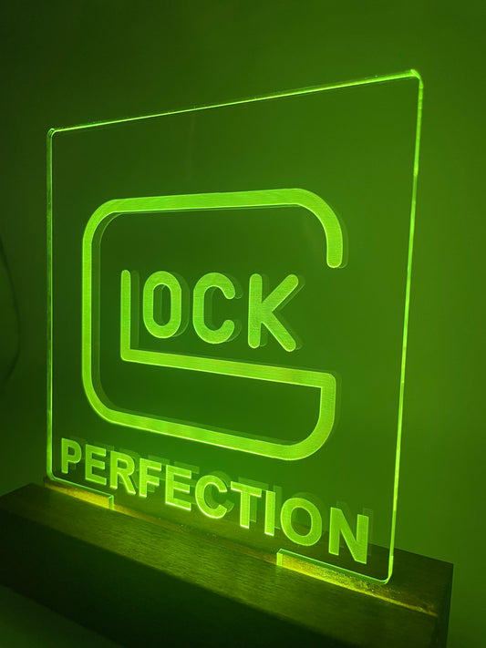LED Firearm Collector Acrylic Sign Mancave Decoration