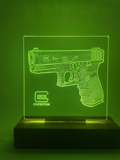 LED Acrylic Sign Firearm Collector Decoration