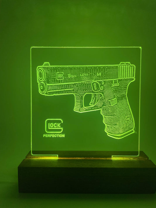 LED Acrylic Sign Firearm Collector Decoration