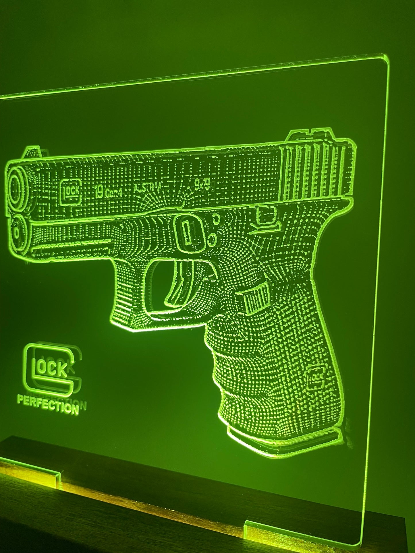 LED Acrylic Sign Firearm Collector Decoration