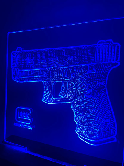 LED Acrylic Sign Firearm Collector Decoration