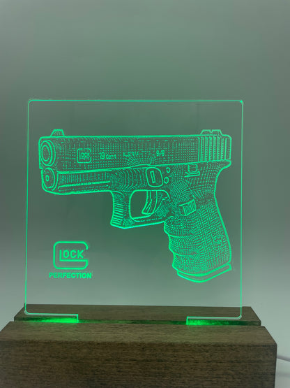 LED Acrylic Sign Firearm Collector Decoration
