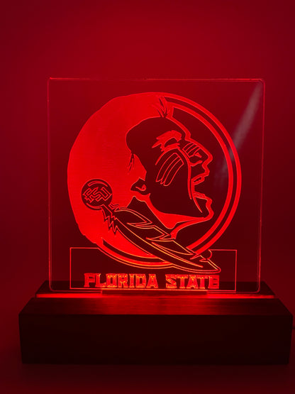 Acrylic LED Lighted Sign Football College Decoration