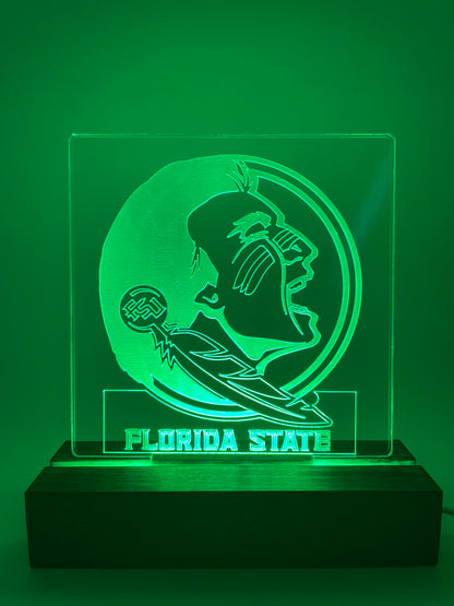 Acrylic LED Lighted Sign Football College Decoration