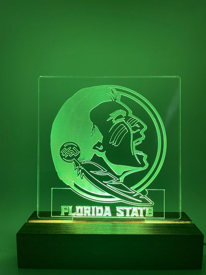 Acrylic LED Lighted Sign Football College Decoration