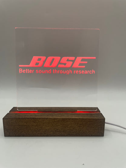 LED Acrylic Music Sign Bose Lover Room Decoration