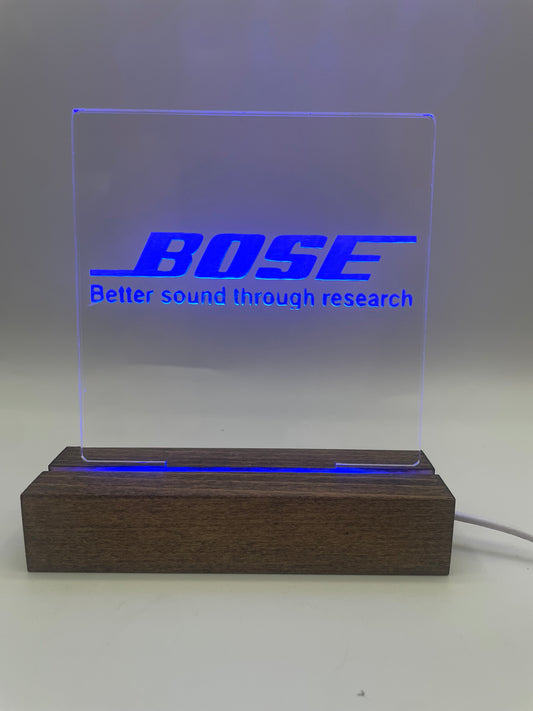LED Acrylic Music Sign Bose Lover Room Decoration