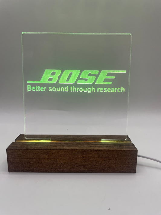 LED Acrylic Music Sign Bose Lover Room Decoration